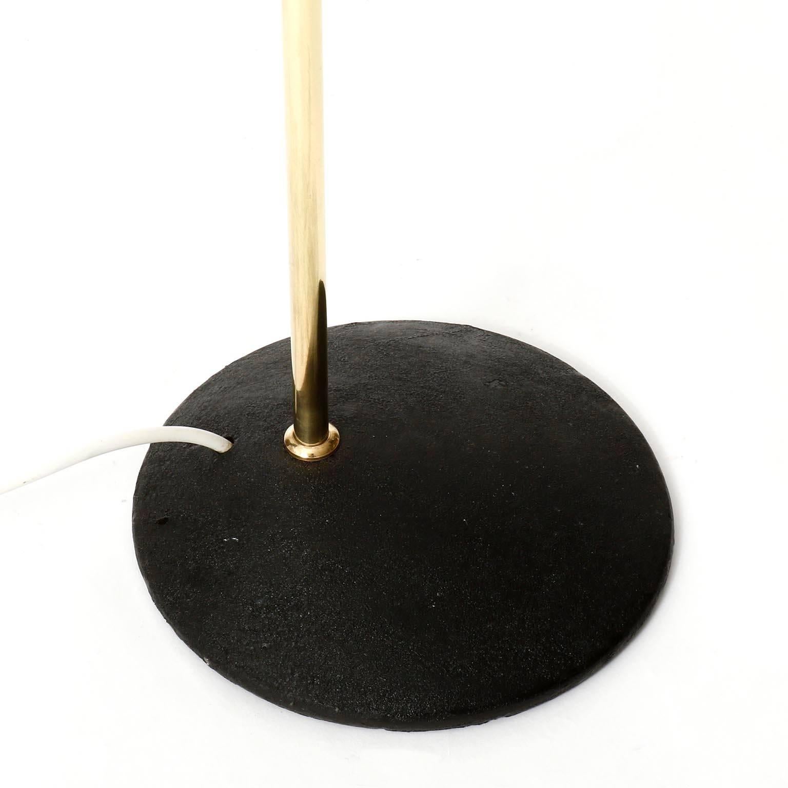 Floor Lamp, Brass Black Cast Iron, Austria, 1960 2