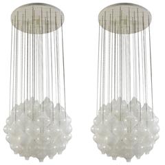 Kalmar 'Tulipan' Chandeliers Pendant Lights, 1970s 12