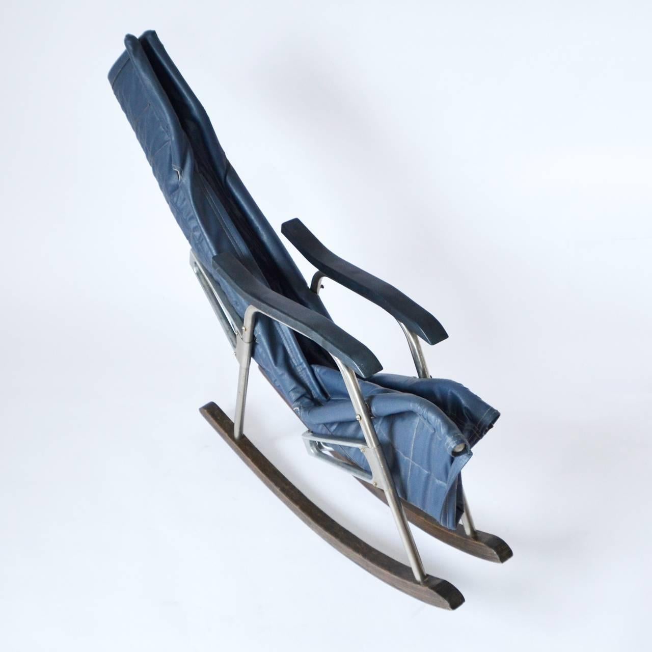 Mid-20th Century Folding Rocking Chair by Takeshi Nii, Japan, 1950s