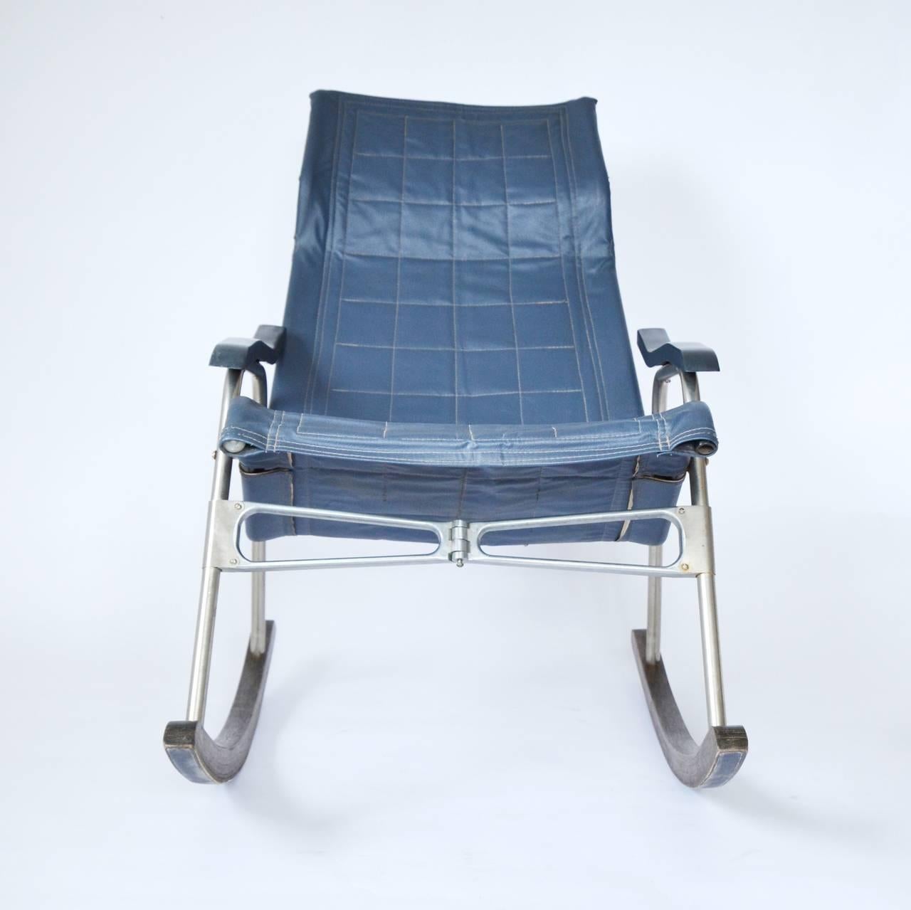 Mid-Century Modern Folding Rocking Chair by Takeshi Nii, Japan, 1950s