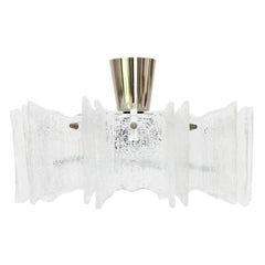 Kalmar Glass Flush Mount Light Fixture, circa 1960