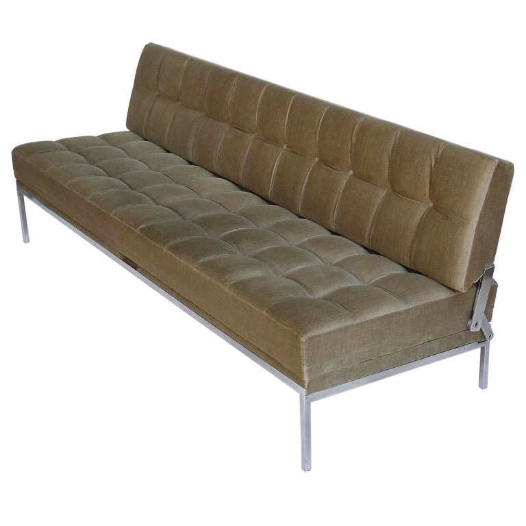 Johannes Spalt Tufted Sofa Daybed Constanze Wittmann Gray Green Mid Century Modern Johannes Spalt Tufted Sofa Daybed Constanze Wittmann Gray Green