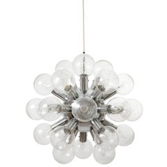 Kalmar Sputnik Pendant Light Chandelier 'Rs 27', Aluminum Glass, 1970, 1 of 4