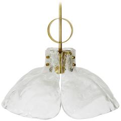 Kalmar Chandelier or Pendant Light, Murano Glass and Brass, 1970s 7