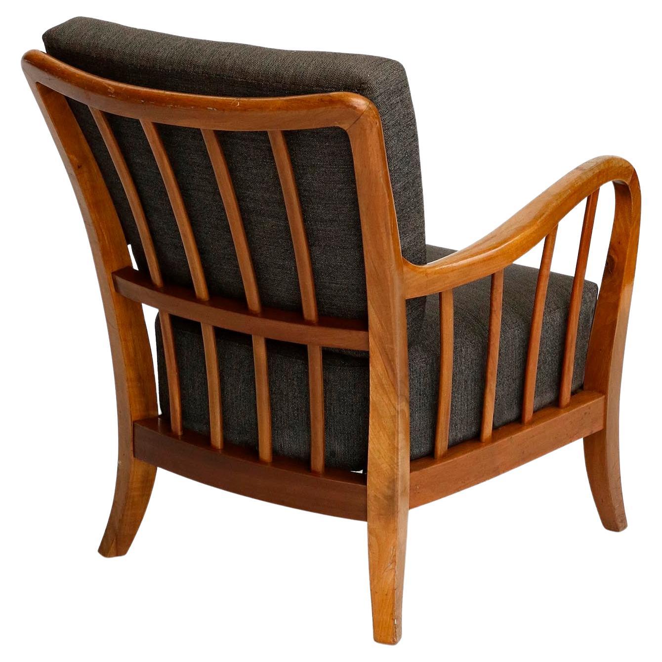 Armchair Lounge Chair Walnut Wood, Josef Frank Attributed, Thonet