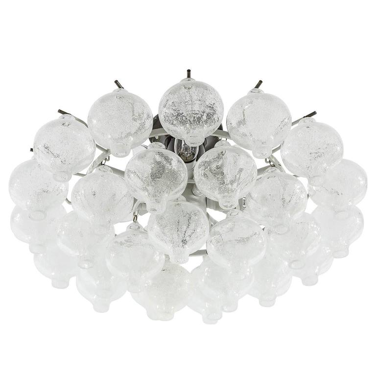 Large Kalmar Tulipan Ceiling Flush Mount Light Fixture Bubble Glass