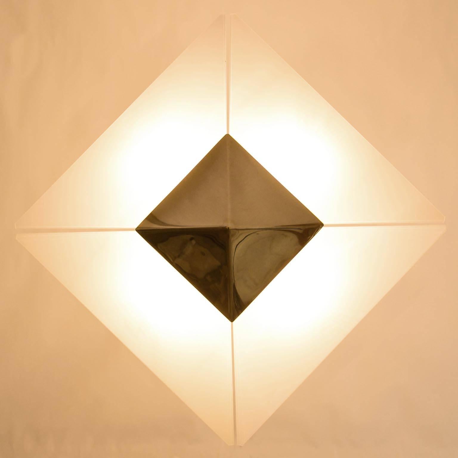 Kalmar Chandelier Ceiling Light Brass Opaline Glass 4