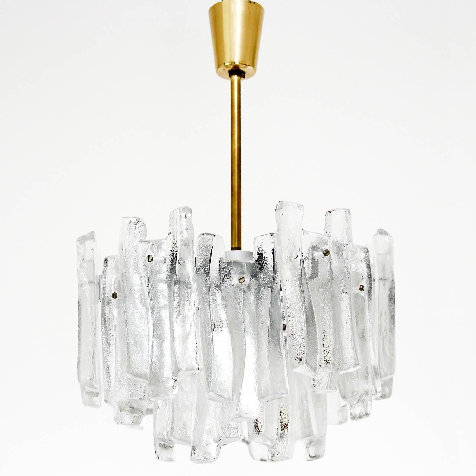 1960s Large Kalmar Ice Glass Sconce, 1960s For Sale 2