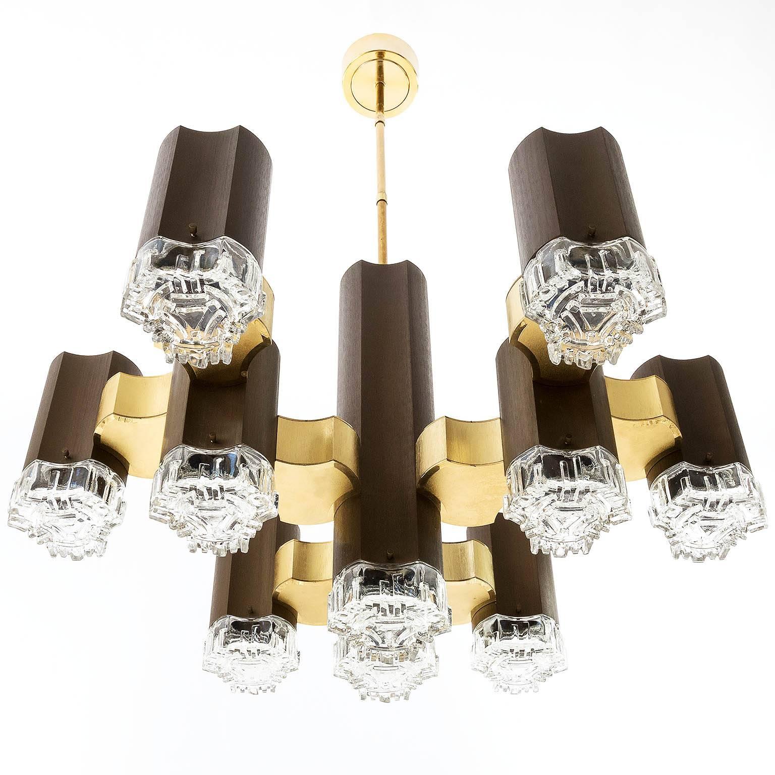 Mid-Century Modern Huge Italian Sciolari Chandelier, 1970s