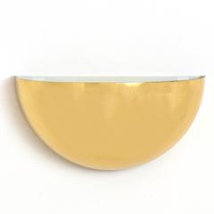 Pair of Half Moon Wall Sconces in Brass
