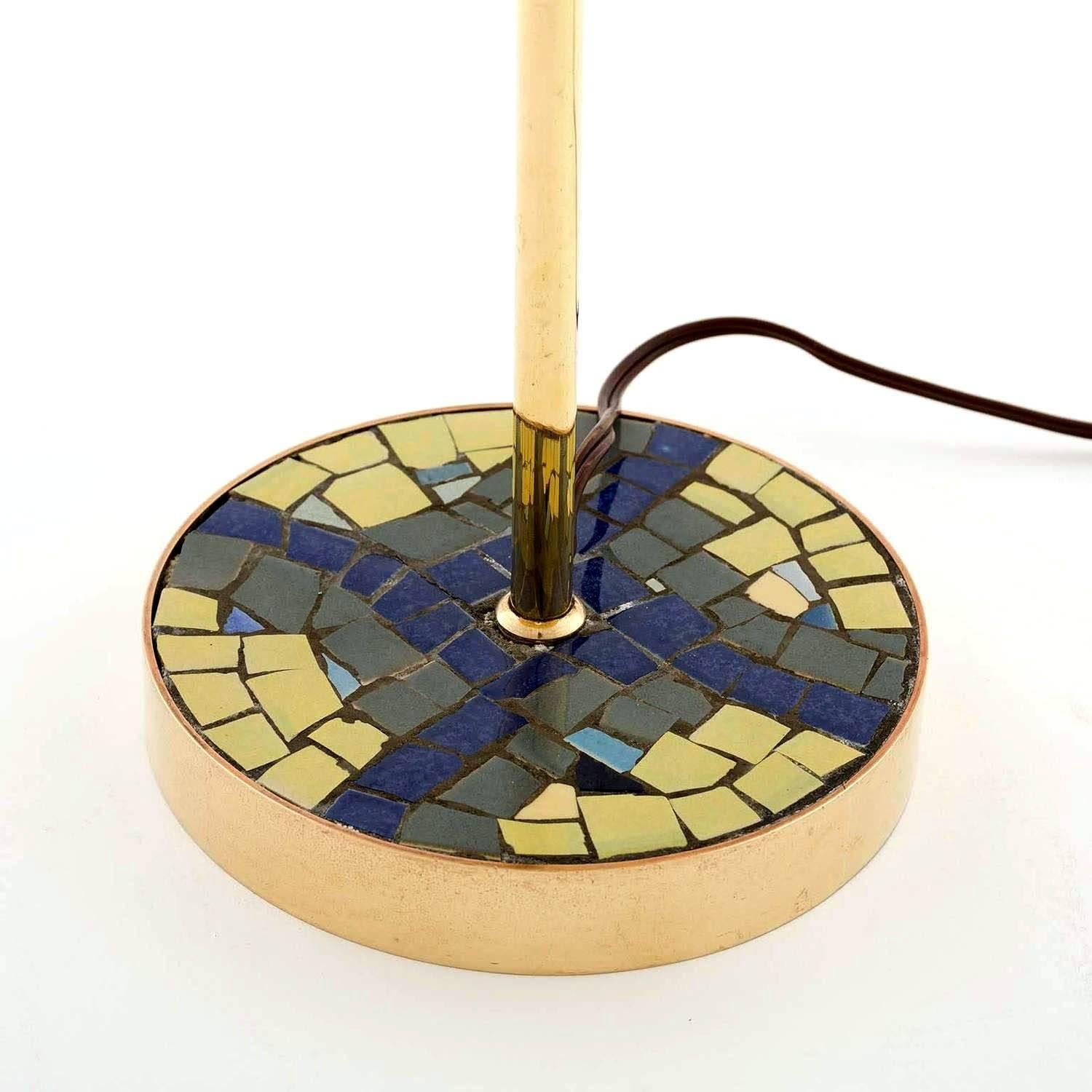 Mid-Century Modern Mid-Century Table Lamp 'Spule' Mod. 1235 by Kalmar, Brass Mosaic Cocoon, 1960s For Sale