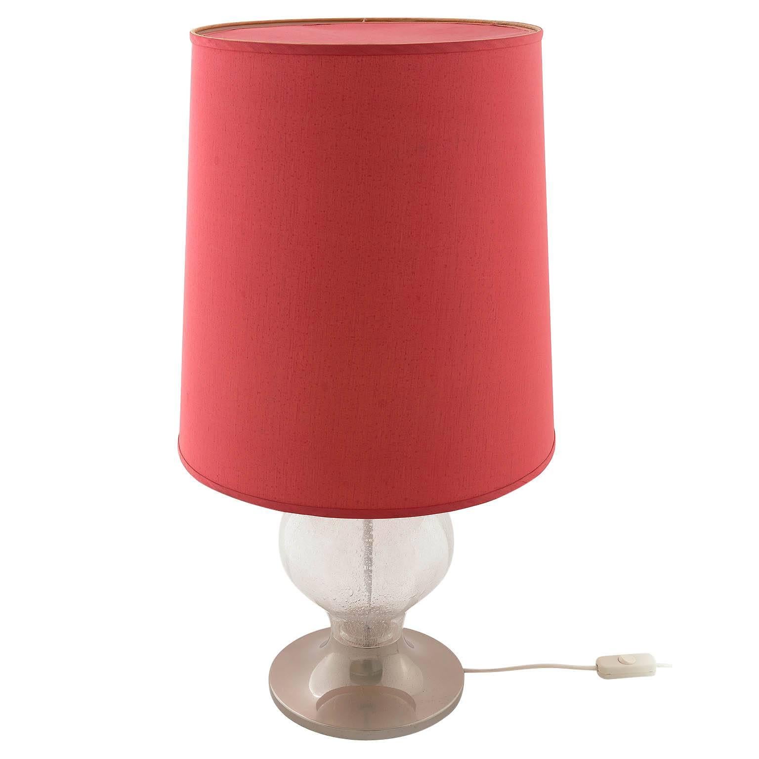 Mid-Century Modern Large Kalmar 'Tulipan' Table or Floor Lamp, Glass Nickel, 1960s For Sale