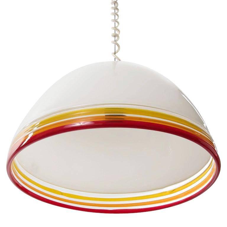 Mid-Century Modern Italian Pendant Light by Roberto Pamio and Renato Toso for Leucos, 1970s