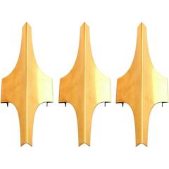 Three Brass Sconces by Doria, 1960s