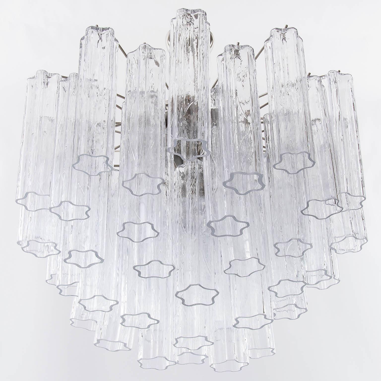 Venini Tronchi-Glas-Kronleuchter, Italien, 1960er Jahre (Moderne der Mitte des Jahrhunderts)