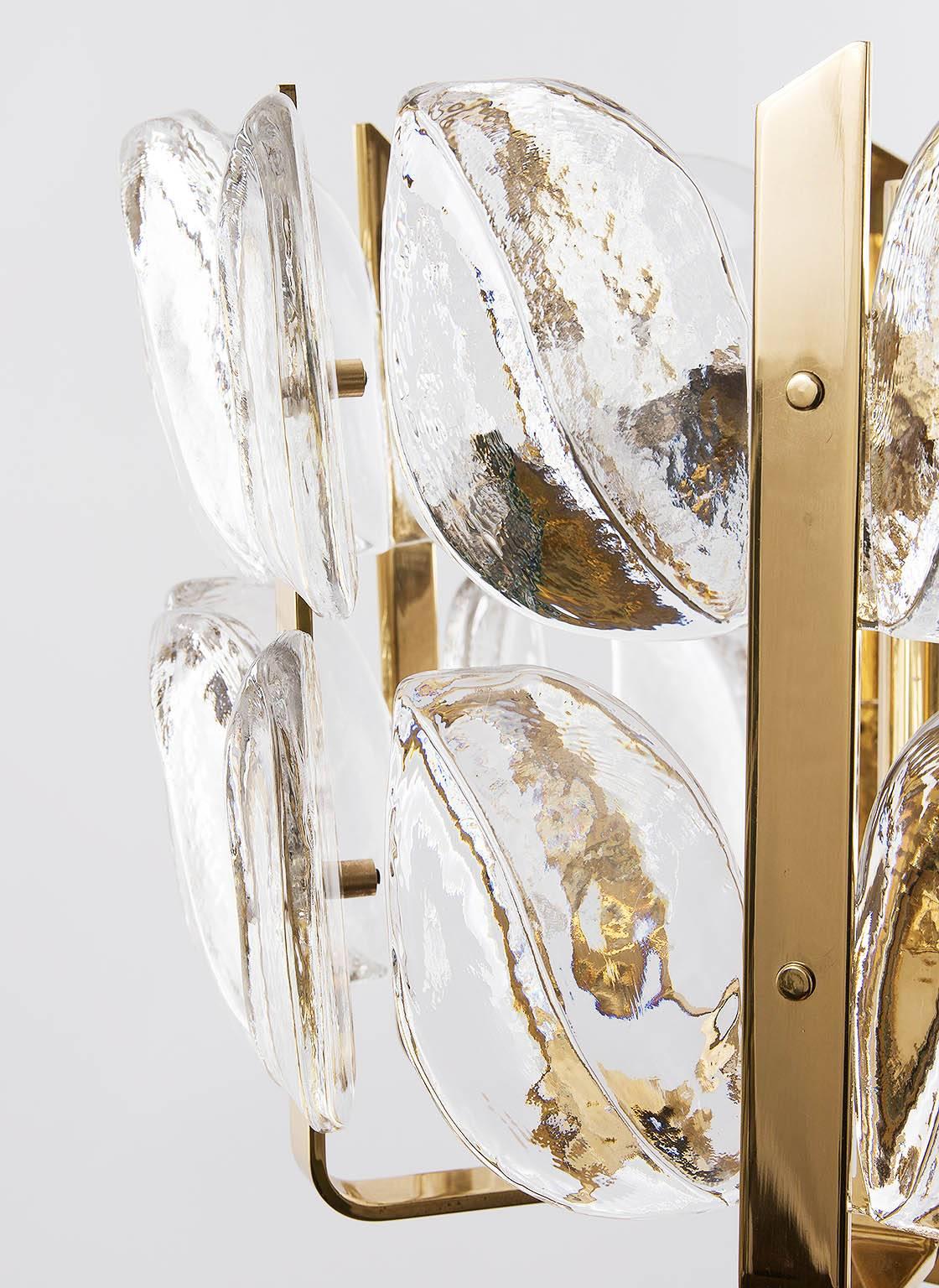 Kalmar Brass and Glass Pendant Light, 1960s 3