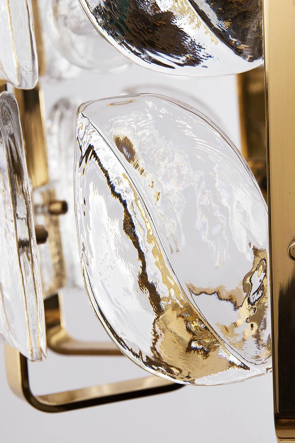 Kalmar Brass and Glass Pendant Light, 1960s 2