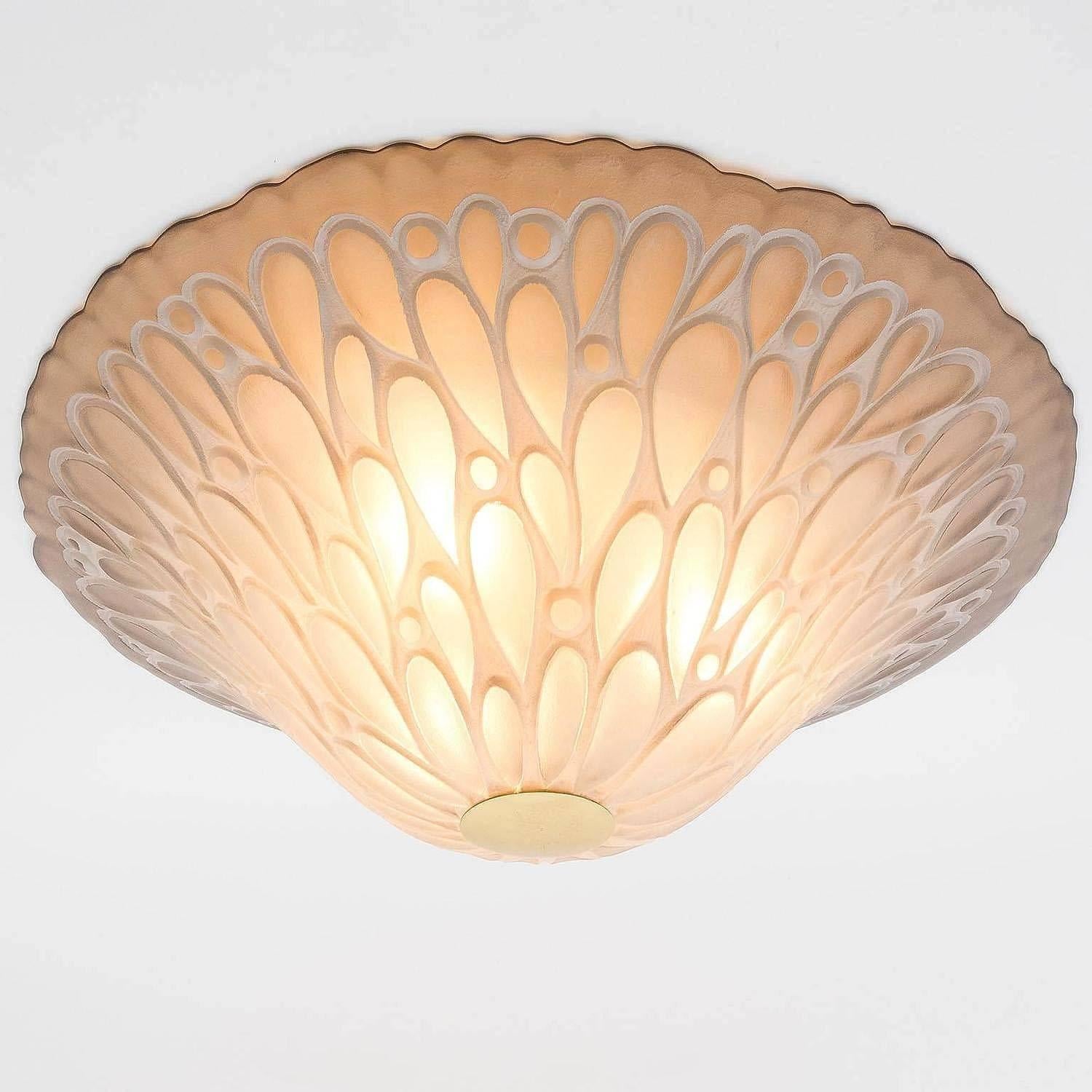 Kalmar lampe à montage encastrée, laiton et verre brun, 1970 Bon état - En vente à Hausmannstätten, AT