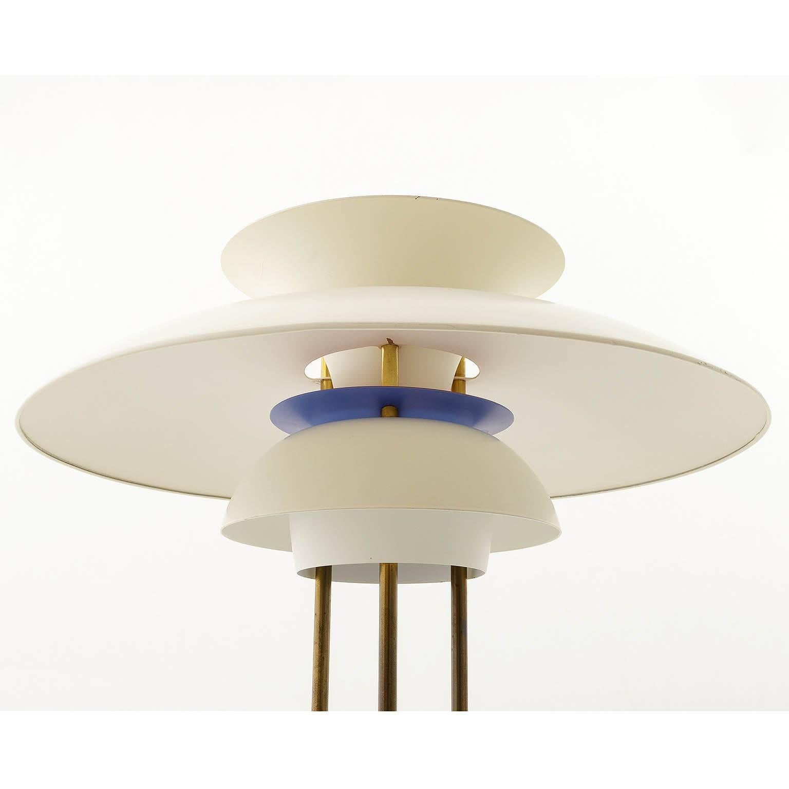 Danish Table Lamp PH5 by Poul Henningsen for Louis Poulsen, Patinated Brass, 1960s