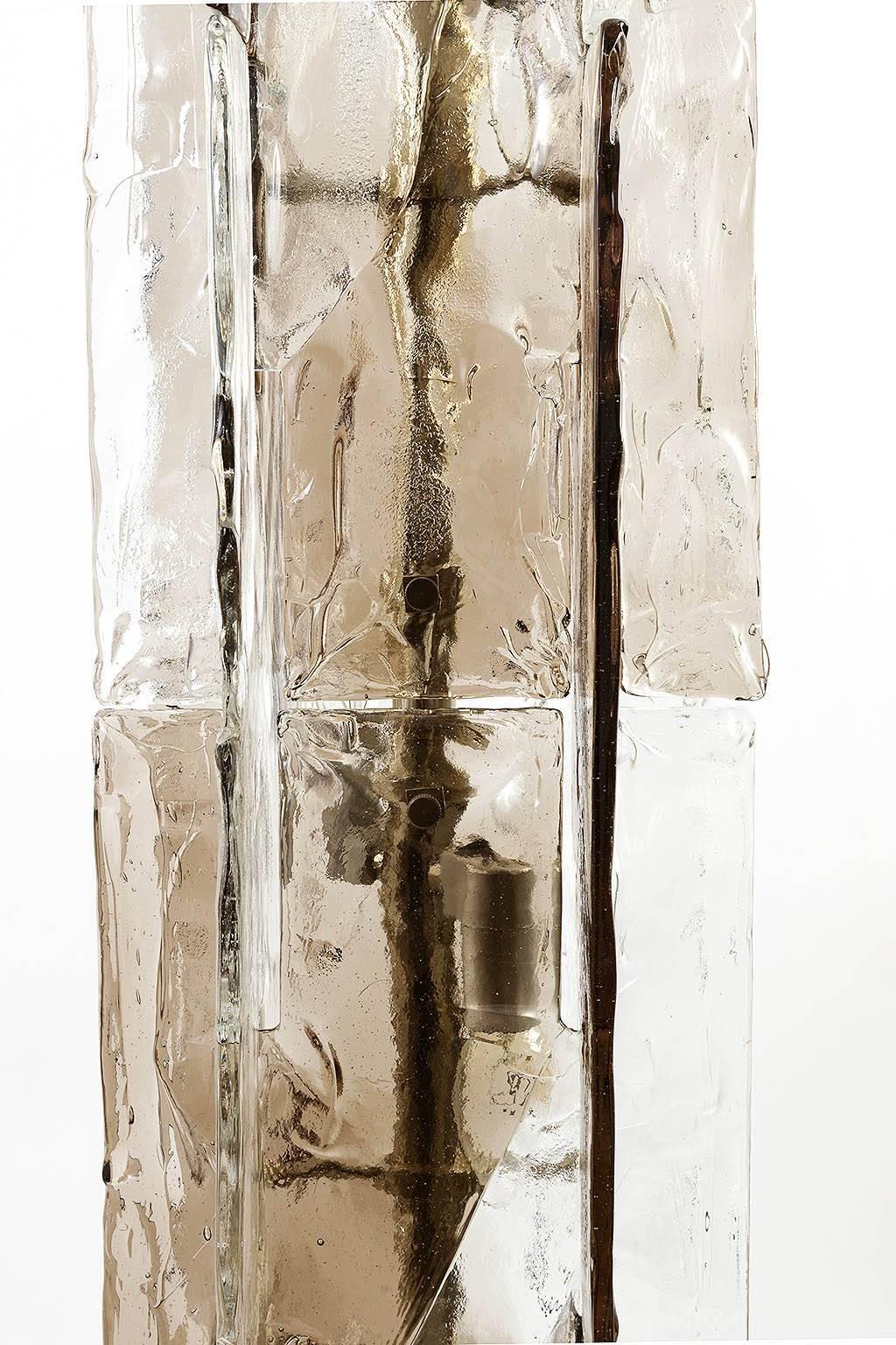 Floor Lamp by Carlo Nason for Mazzega, Smoked Murano Glass, Italy, 1960s 1