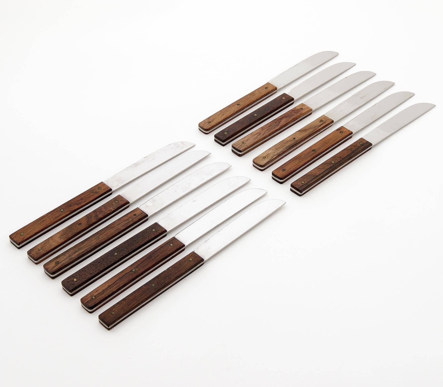 Cutlery Flatware for 12 People, 48 Pieces, Nutwood, Amboss Austria, 1960s In Excellent Condition In Hausmannstätten, AT