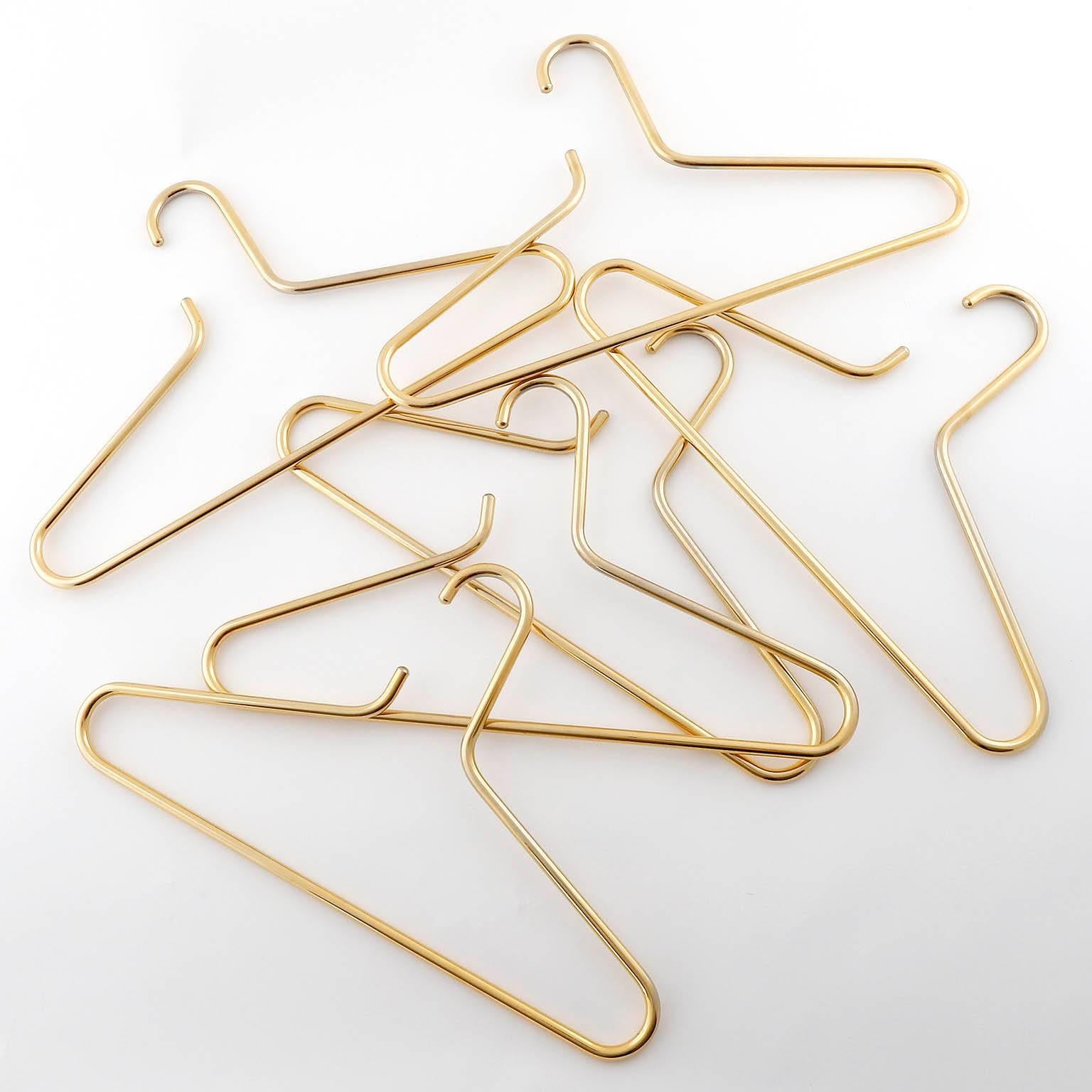 Mid-Century Modern One of Ten Gold-Plated Hangers, Austria, 1970s For Sale