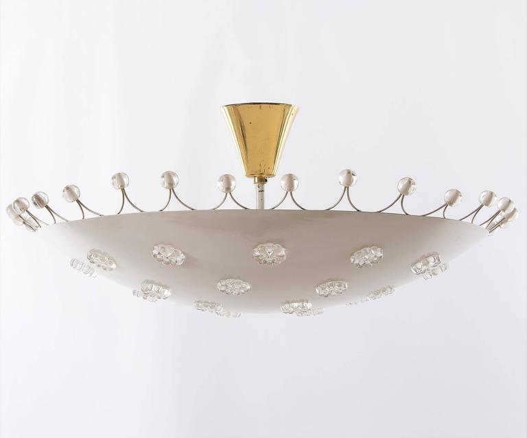 German Bowl Flush Mount Ceiling Light, 50s By L.A. Riedinger (Four