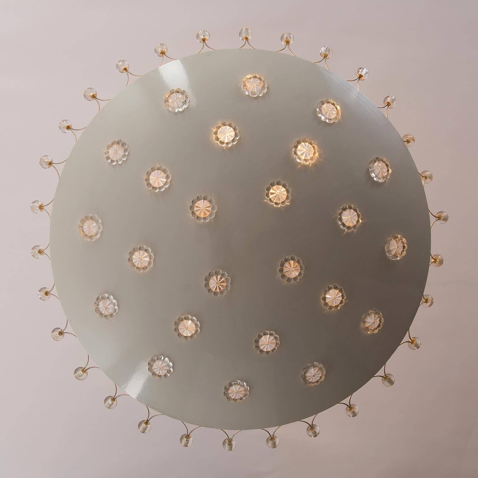 Mid-20th Century German Bowl Flush Mount Ceiling Light, 50s By L.A. Riedinger (Four Available)