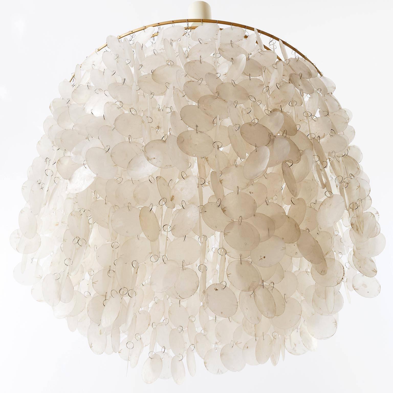 large shell chandelier
