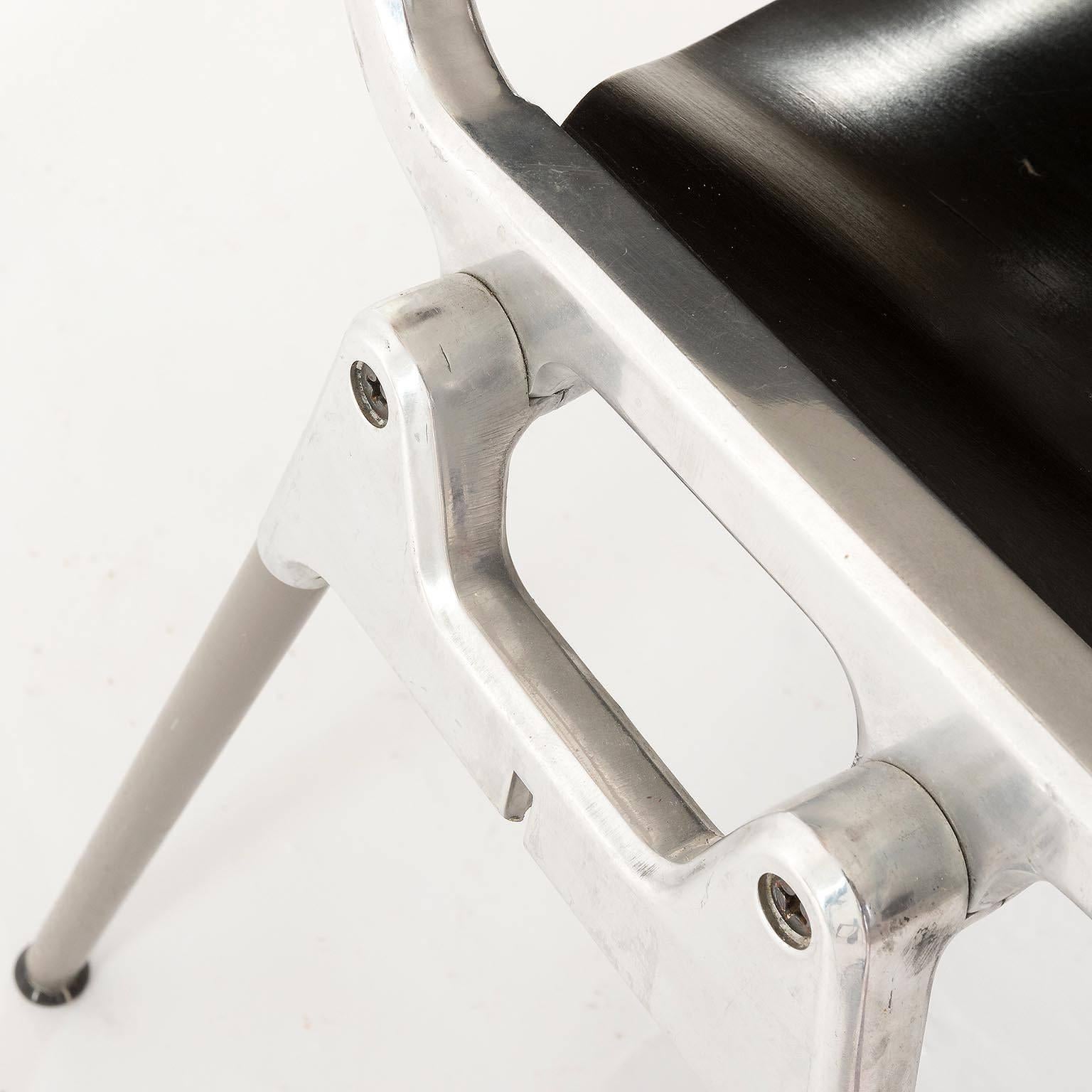 Pair of Italian Chairs Designed by Giancarlo Piretti for Castelli, 1960s (Aluminium)