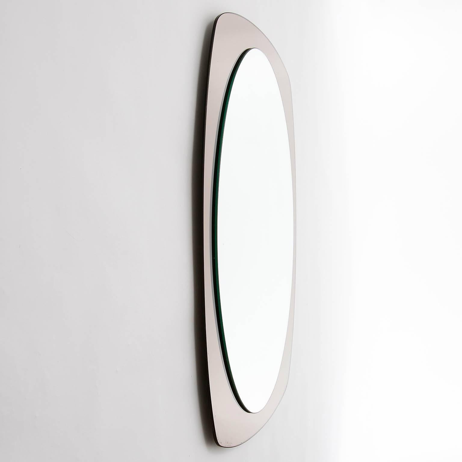 Large Wall Mirror, Smoked Glass, Italy, 1970 In Excellent Condition In Hausmannstätten, AT