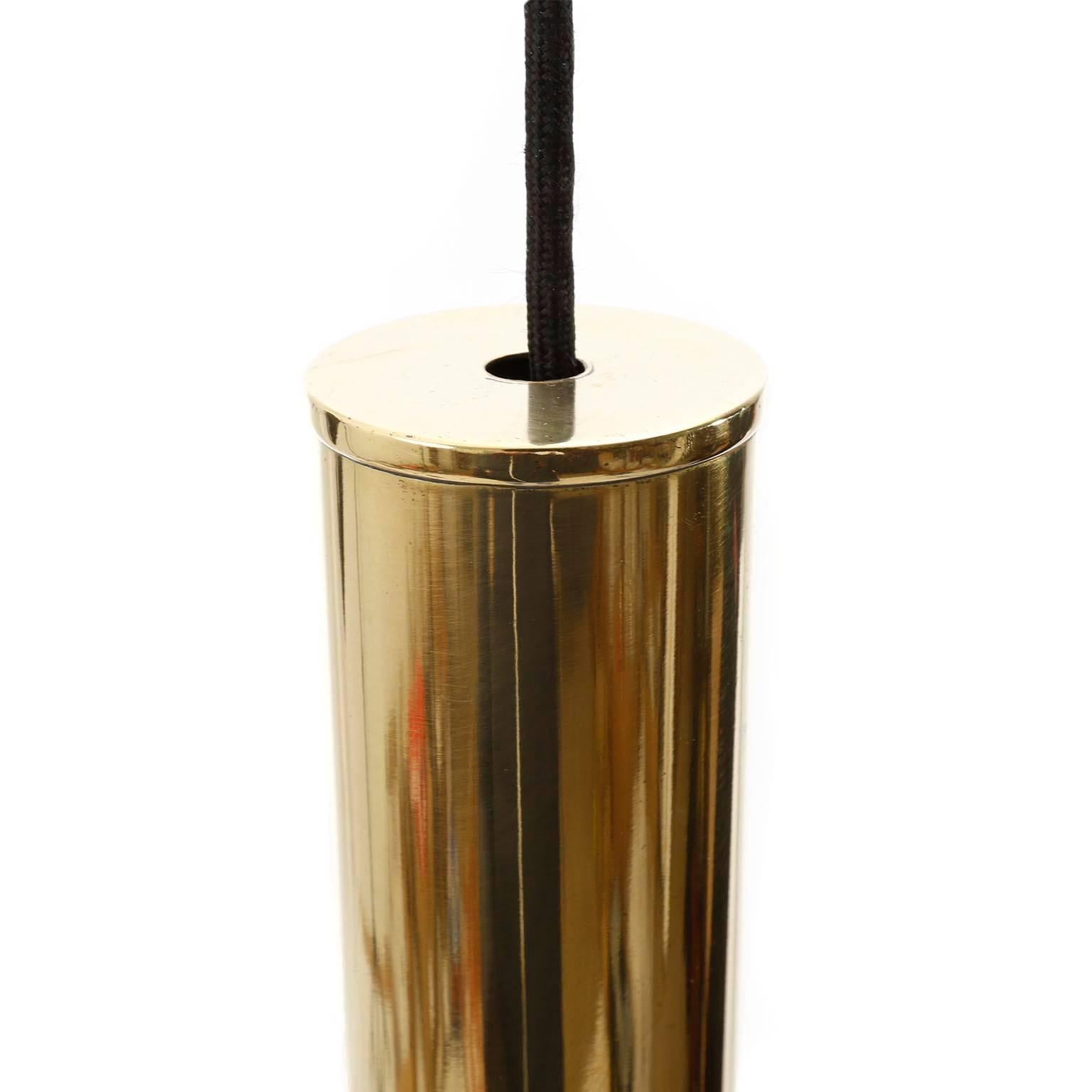 Three Vega Brass Pendant Lights by Vilhelm Lauritzen for Louis Poulsen, 1960s In Good Condition In Hausmannstätten, AT