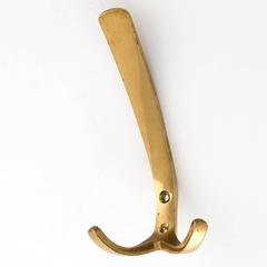 Three Coat Wall Hooks Brass by Hertha Baller, Austria, 1950s