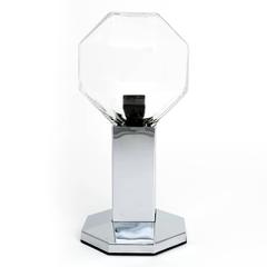 Set of Motoko Ishii Chrome Table, Wall or Ceiling Lights, Staff Leuchten, 1970s