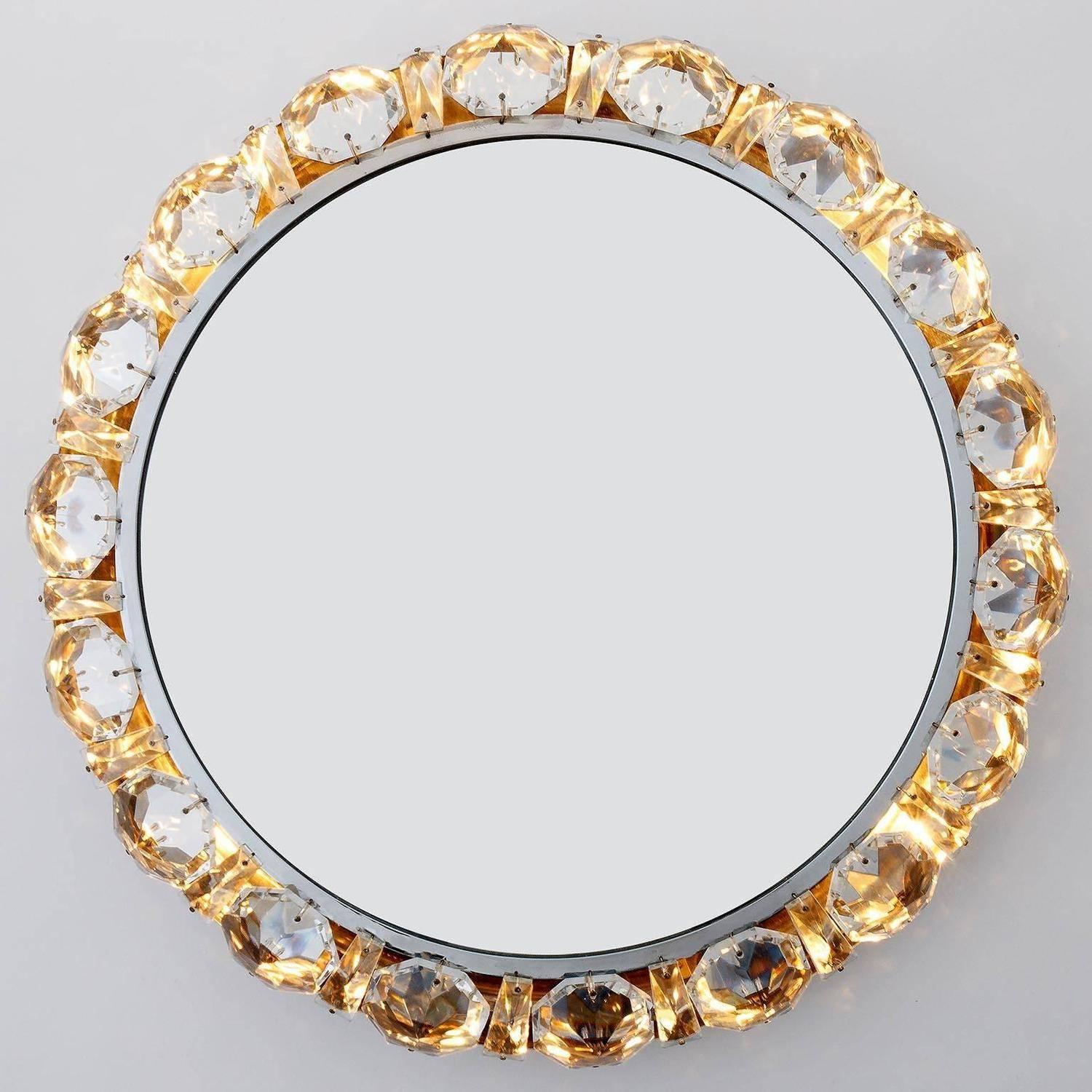 Lámpara de pared o espejo retroiluminada Palwa, Cristal de níquel, años 60, 1 de 2 Alemán en venta