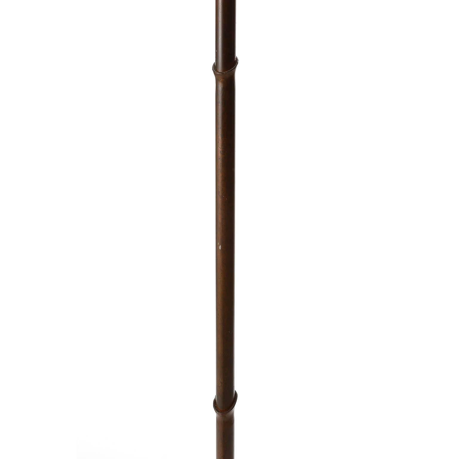 Pair of Patinated Copper Floor Lamps 1