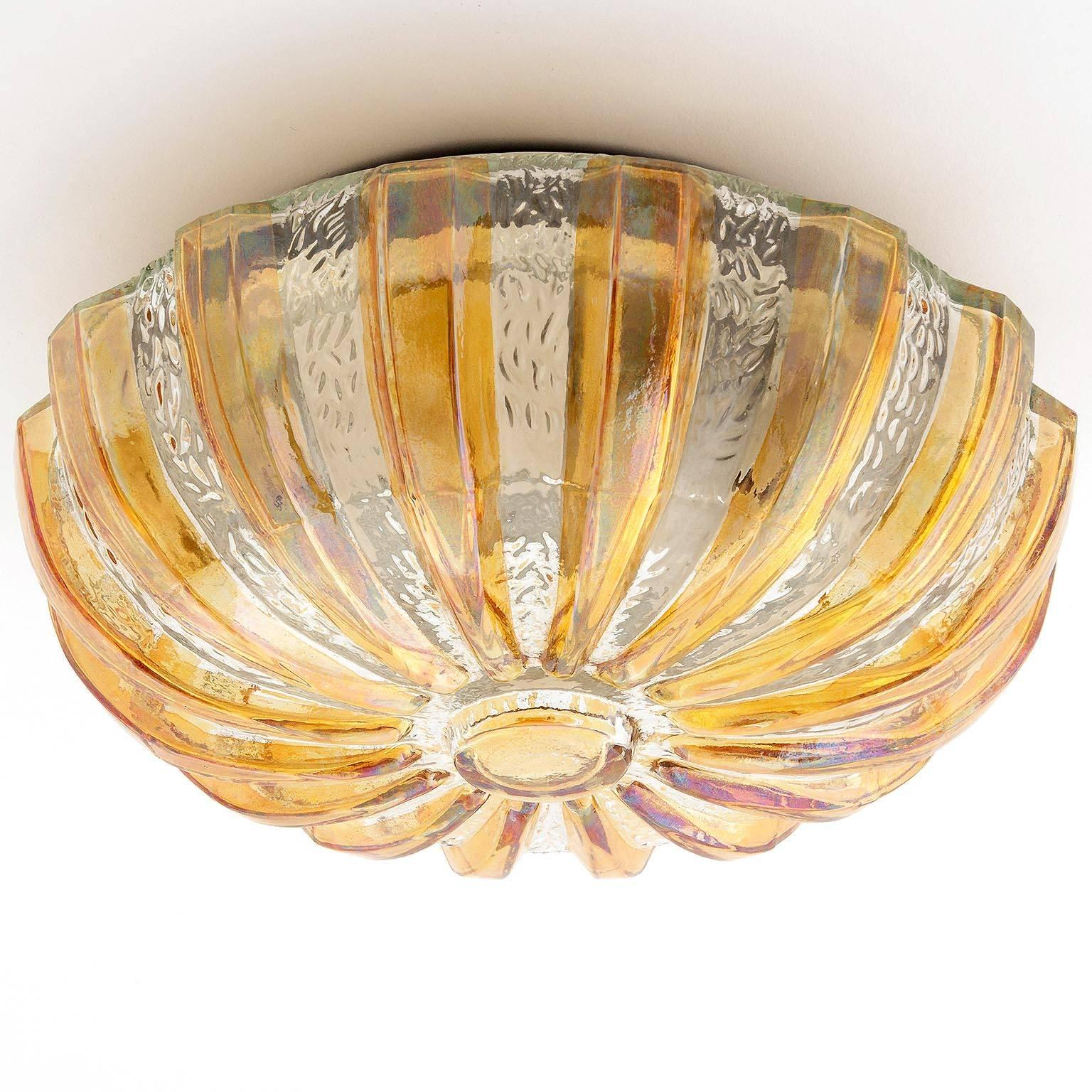 Hollywood Regency Sunburst Light Fixture, 1970