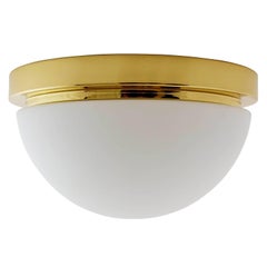 Mehrere Limburg Flush Mount oder Wandleuchten Sconces, Messing-Milchglas, 1970er