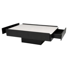 Table basse noire de Vico Magistretti pour Gavina, 1960