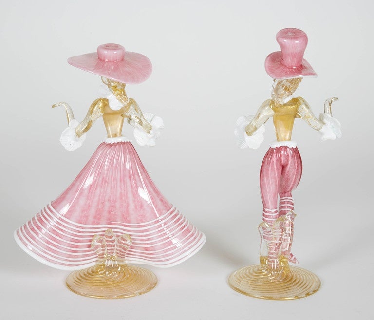 Pair of Dancing Murano Figurines 4