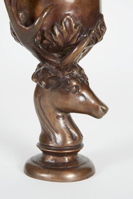 1890s Antique German Bronze Chalice In Excellent Condition In New York, NY
