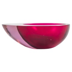 Fratelli Toso Pear Shaped Bowl, Hand-Crafted Murano Glass, 1950s