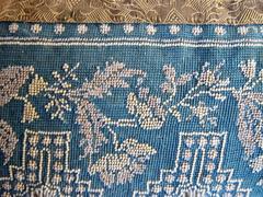 Antique Beaded Needlepoint Pillow