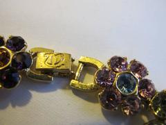 AZ Collection Multicolor Crystal Necklace and Earrings Set, circa 1980s