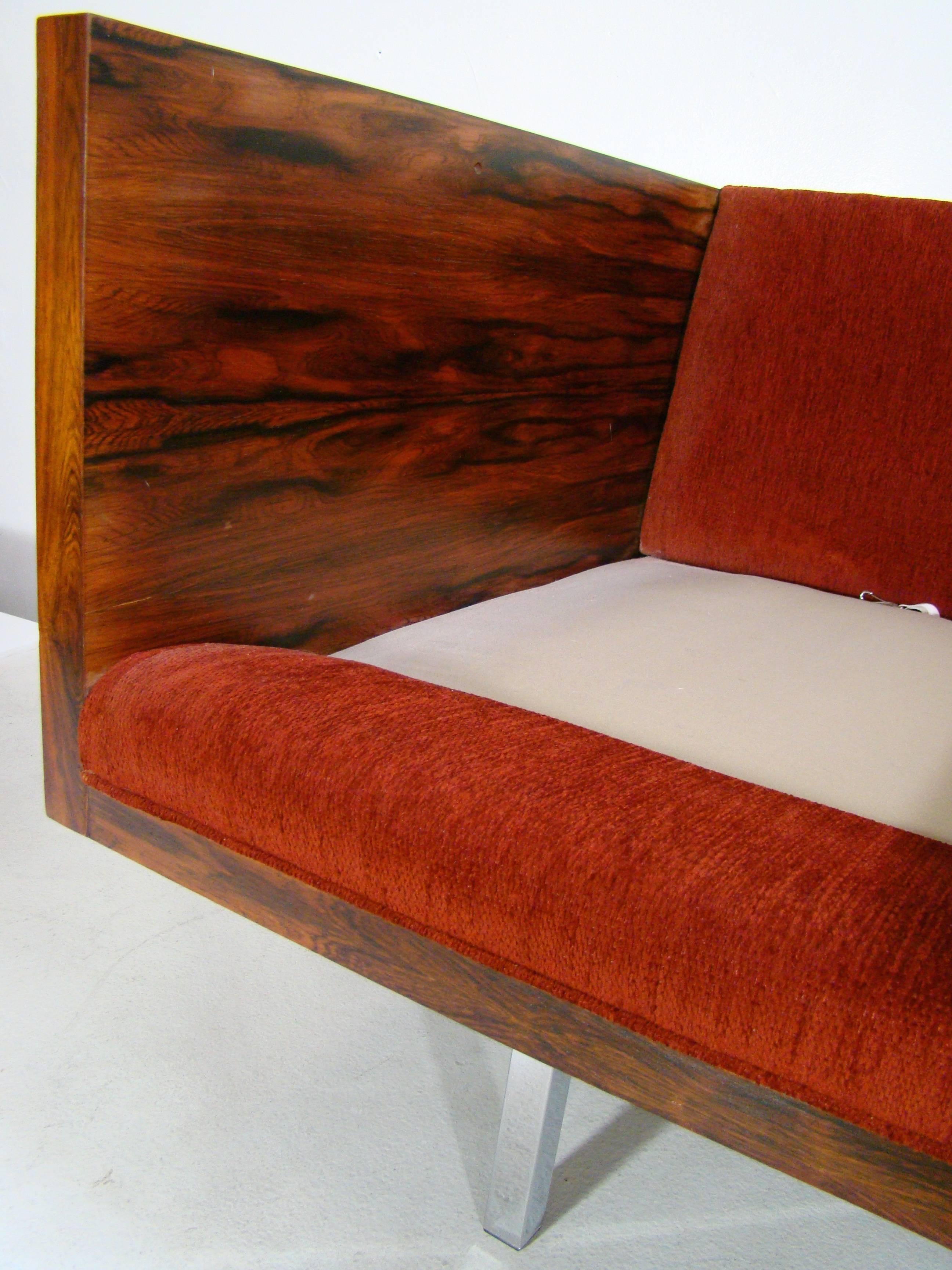 Mid-20th Century Rosewood Case Sofa by Milo Baughman, USA