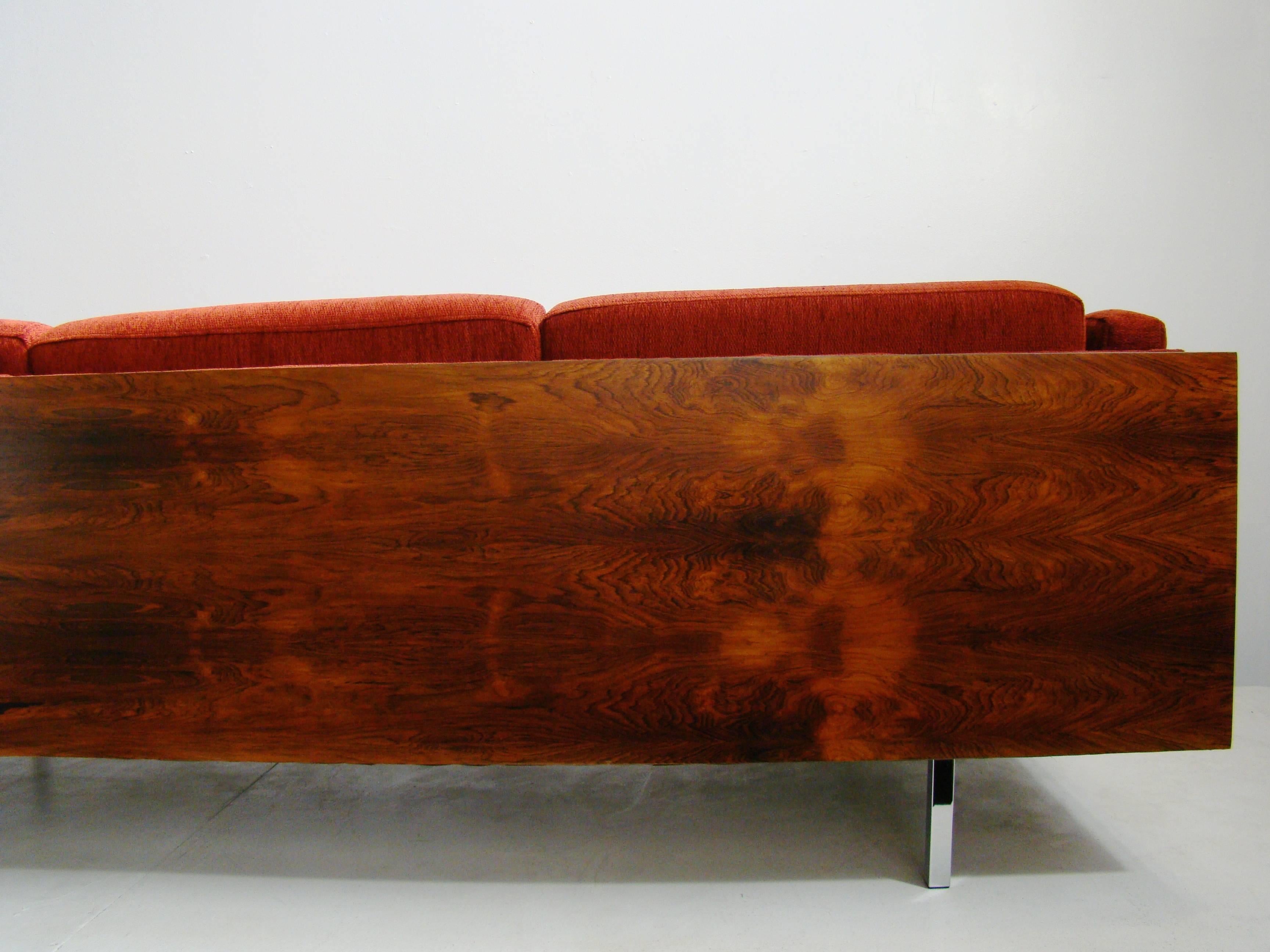 Rosewood Case Sofa by Milo Baughman, USA In Good Condition In Denver, CO
