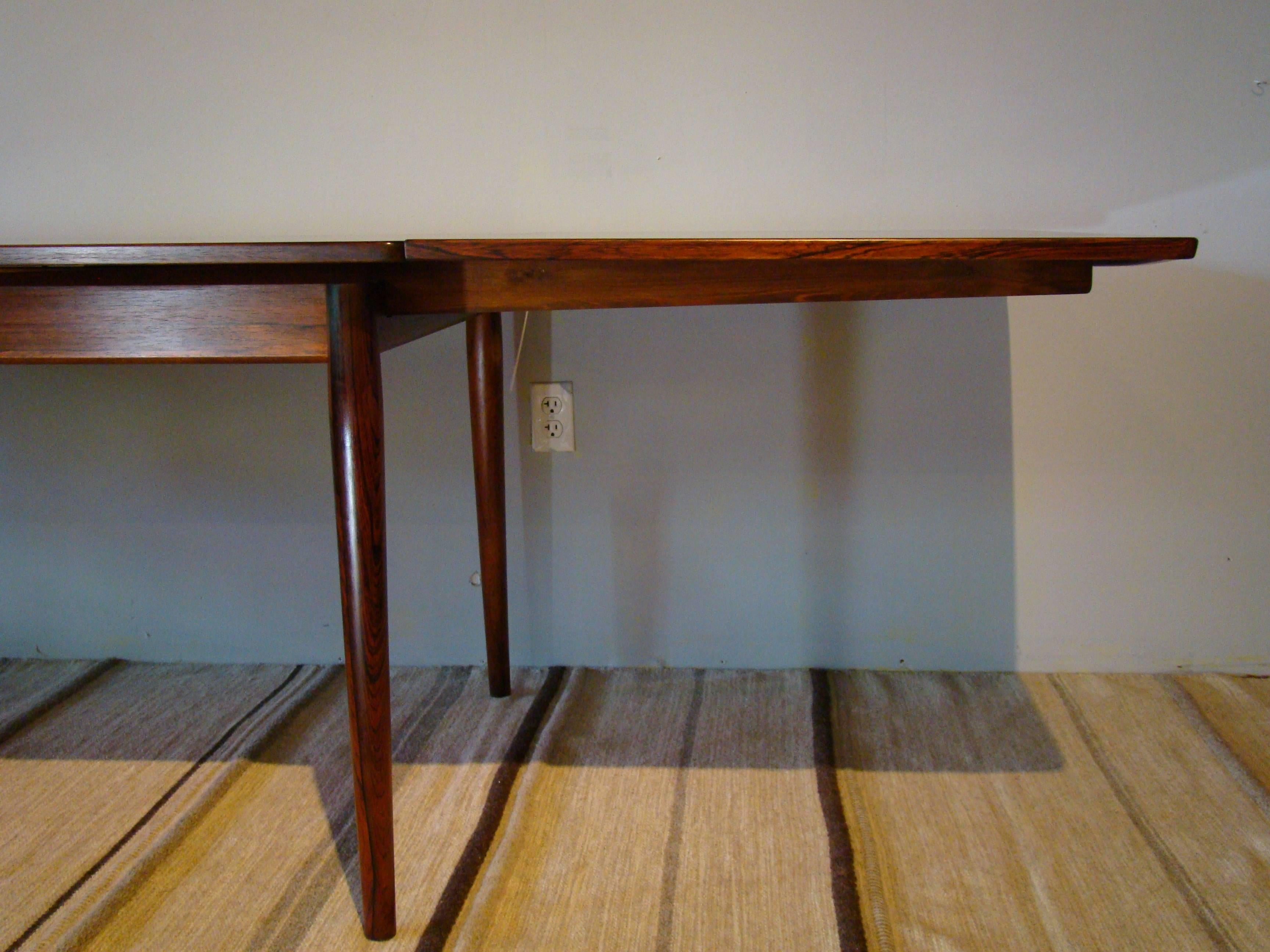 Mid-Century Modern Arne Vodder for Sibast Palisander Rosewood Extension Dining Table