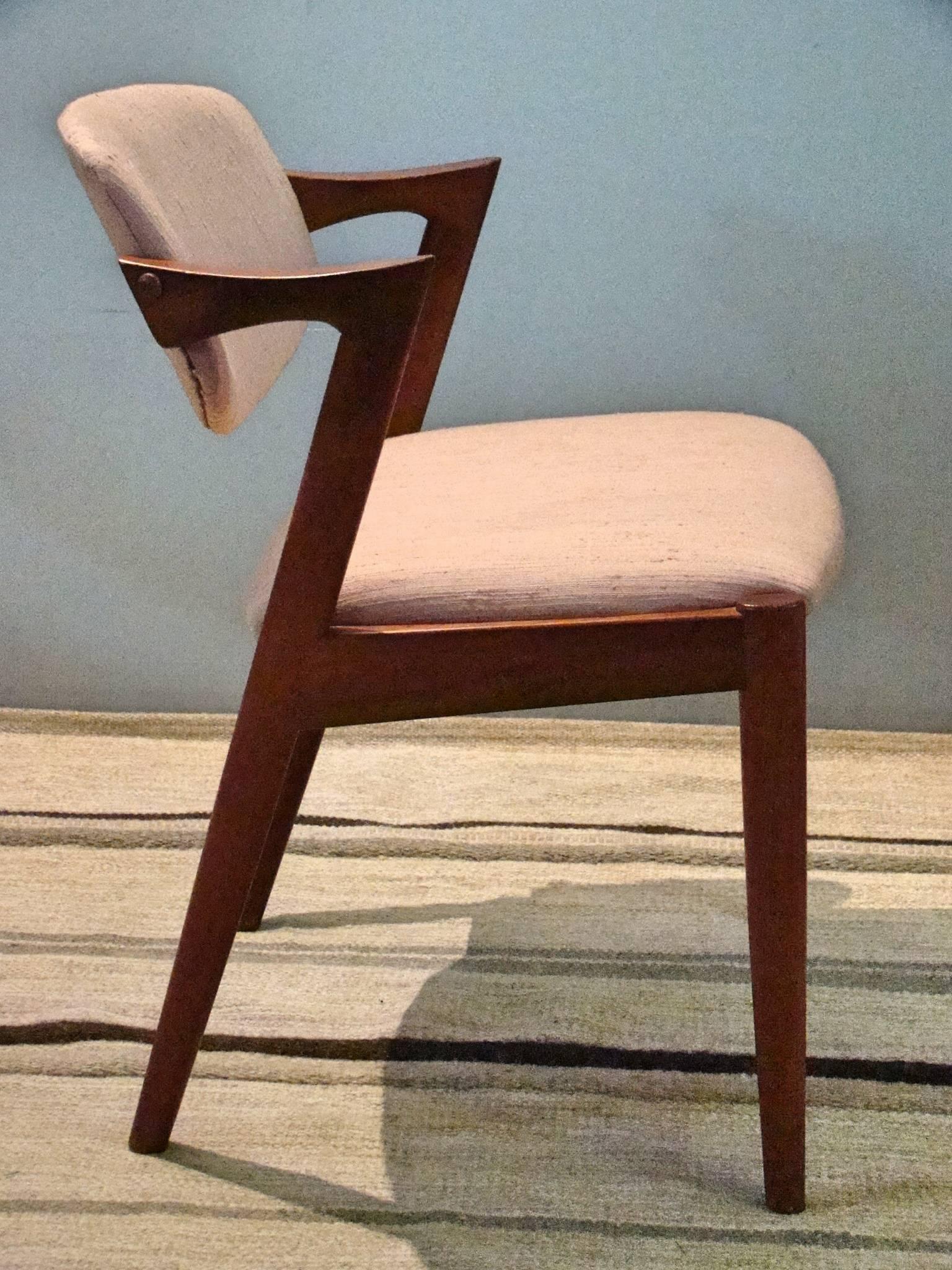 Kai Kristiansen Set of Eight Teak Model 42 Danish Dining Chairs 1