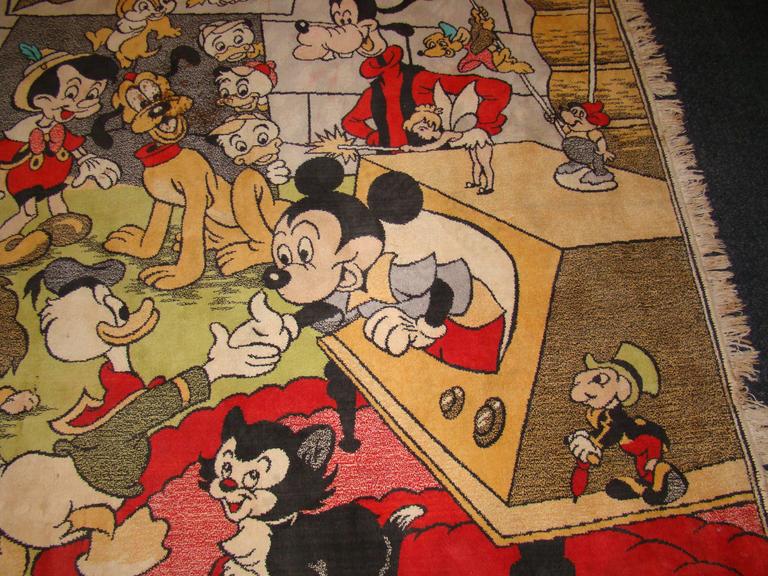 Spectacular and Whimsical Walt Disney Vintage Area Rug SATURDAY SALE at