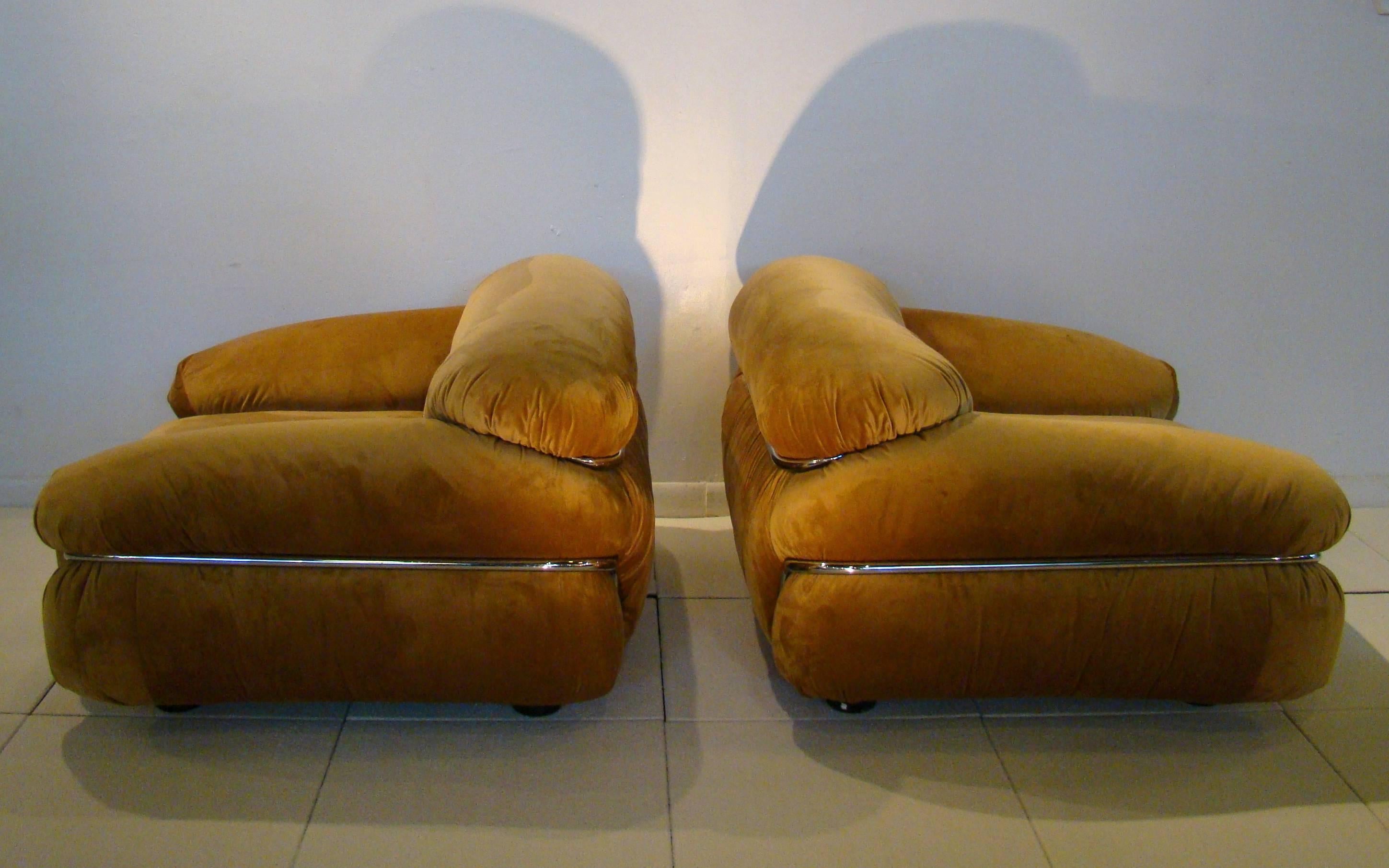 Mid-Century Modern Gianfranco Frattini and Tobia Scarpa Three-Piece Lounge Set for Cassina, Italy
